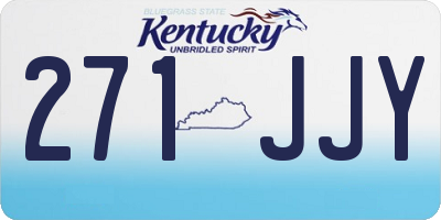 KY license plate 271JJY