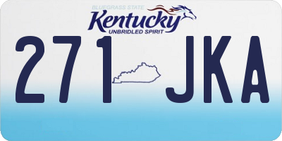 KY license plate 271JKA
