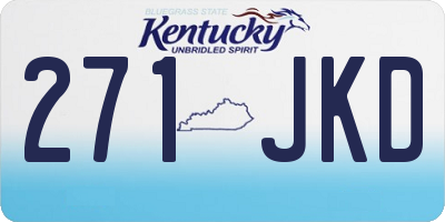 KY license plate 271JKD