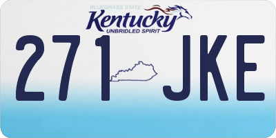 KY license plate 271JKE