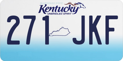 KY license plate 271JKF