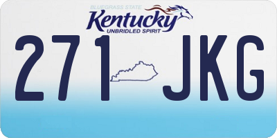 KY license plate 271JKG