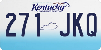 KY license plate 271JKQ