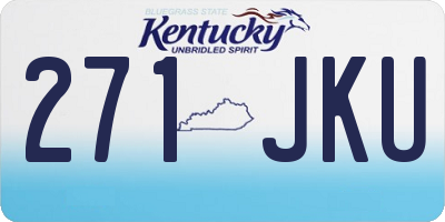 KY license plate 271JKU