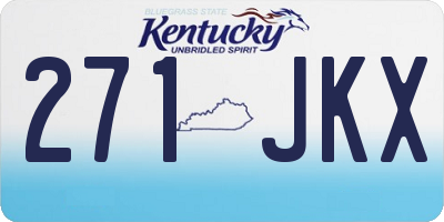 KY license plate 271JKX