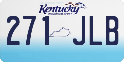 KY license plate 271JLB