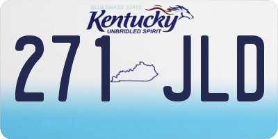 KY license plate 271JLD