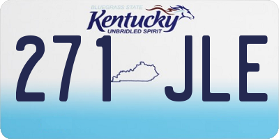 KY license plate 271JLE