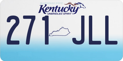 KY license plate 271JLL