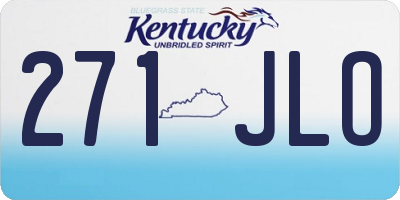 KY license plate 271JLO