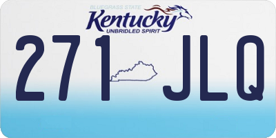 KY license plate 271JLQ