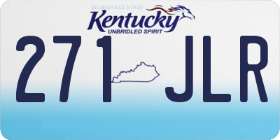 KY license plate 271JLR