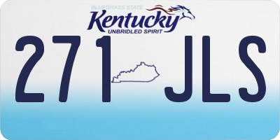 KY license plate 271JLS