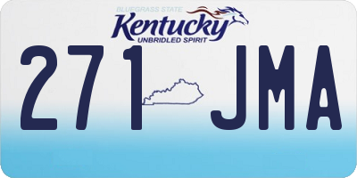 KY license plate 271JMA