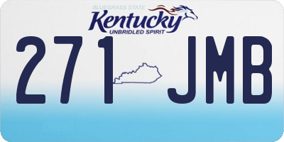 KY license plate 271JMB