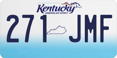 KY license plate 271JMF