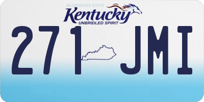 KY license plate 271JMI