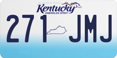 KY license plate 271JMJ