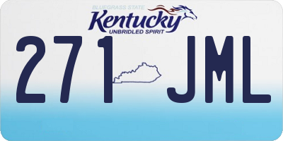 KY license plate 271JML