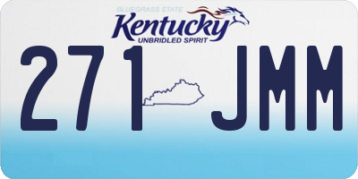 KY license plate 271JMM