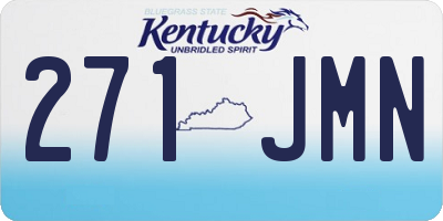 KY license plate 271JMN
