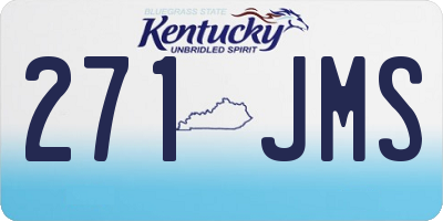 KY license plate 271JMS