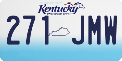 KY license plate 271JMW