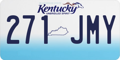 KY license plate 271JMY