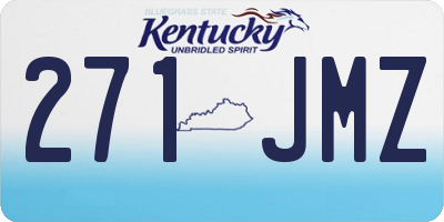 KY license plate 271JMZ