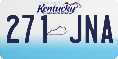 KY license plate 271JNA