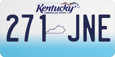 KY license plate 271JNE