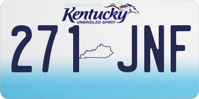 KY license plate 271JNF