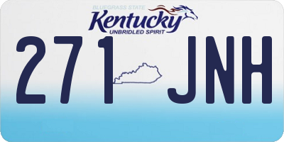 KY license plate 271JNH