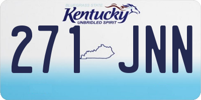 KY license plate 271JNN