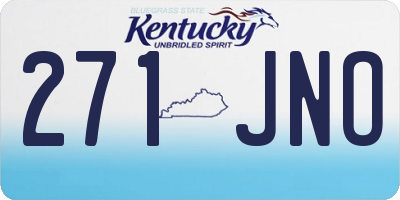 KY license plate 271JNO