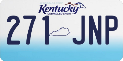 KY license plate 271JNP