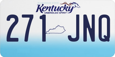 KY license plate 271JNQ