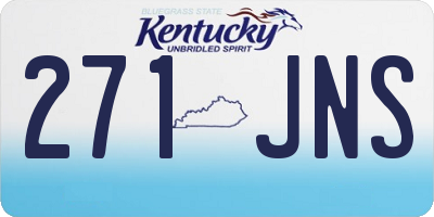 KY license plate 271JNS