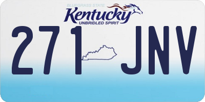 KY license plate 271JNV