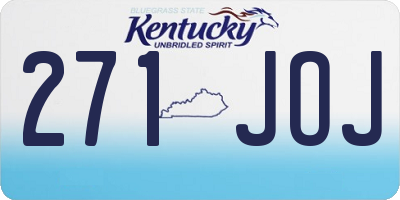KY license plate 271JOJ