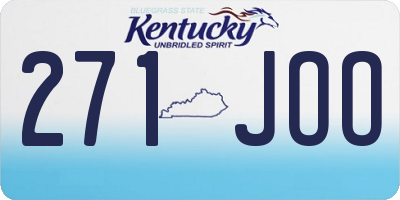 KY license plate 271JOO