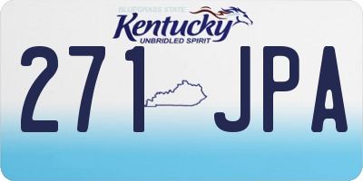 KY license plate 271JPA