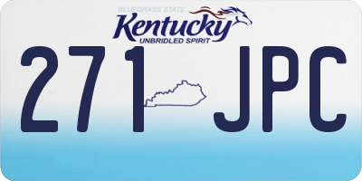 KY license plate 271JPC