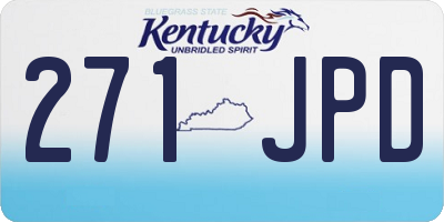 KY license plate 271JPD