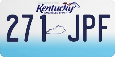 KY license plate 271JPF