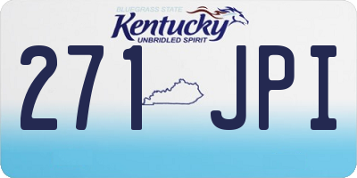 KY license plate 271JPI