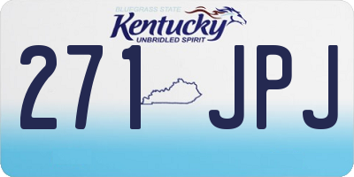 KY license plate 271JPJ
