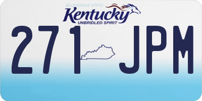 KY license plate 271JPM