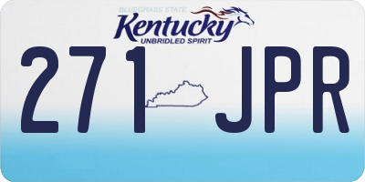 KY license plate 271JPR