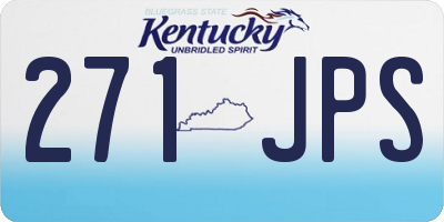 KY license plate 271JPS